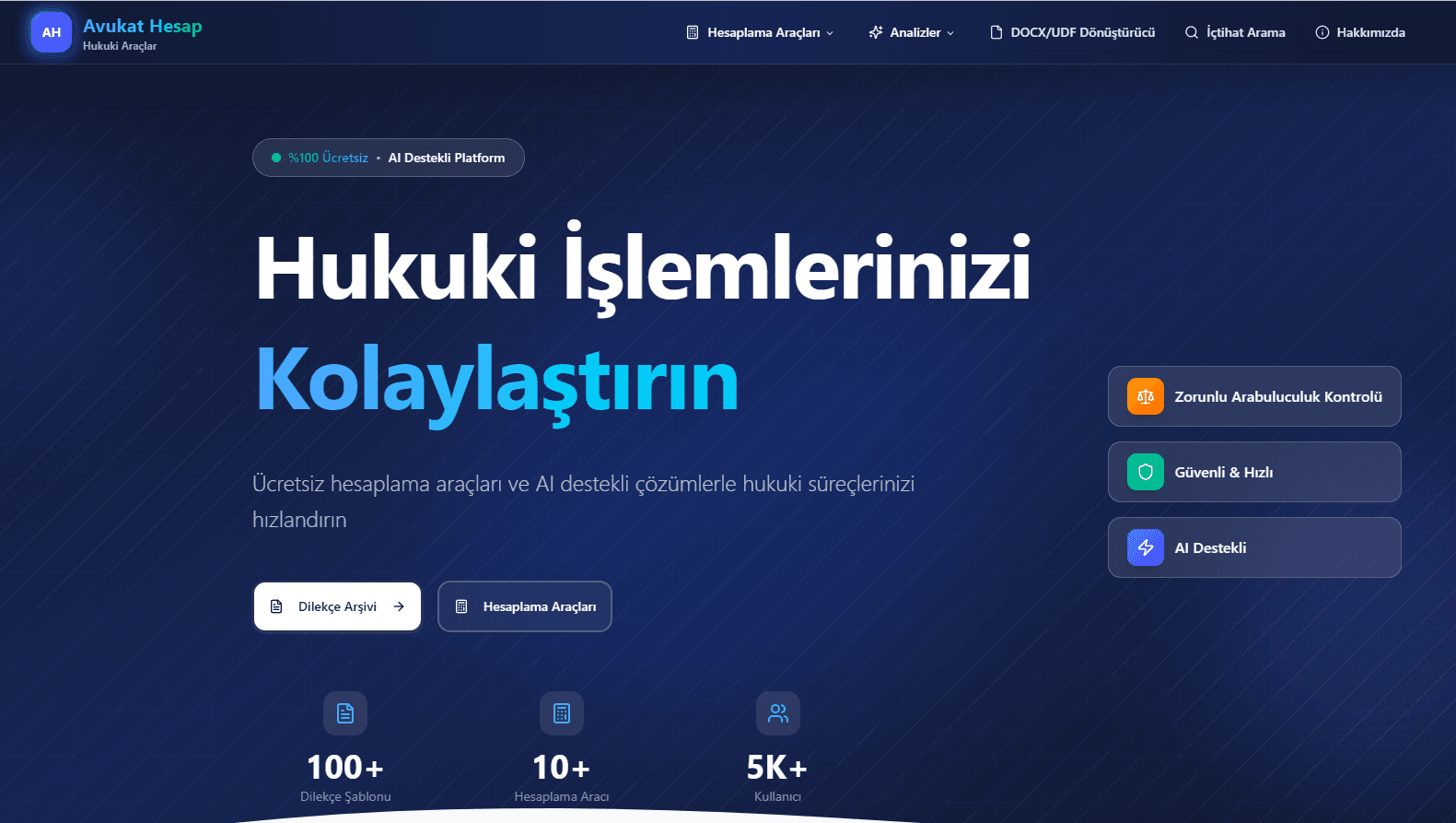 Avukat Hesap ekran görüntüsü